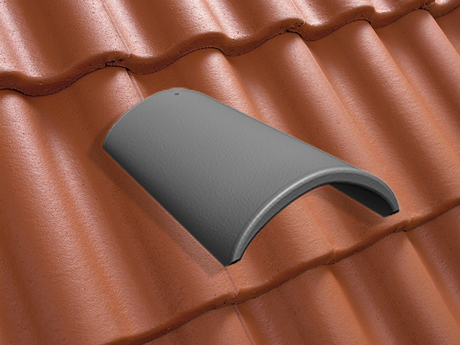 Коньковая черепица натуральная цементно-песчаная Classic кирпично-красный 24, Kriastak Baltic tile