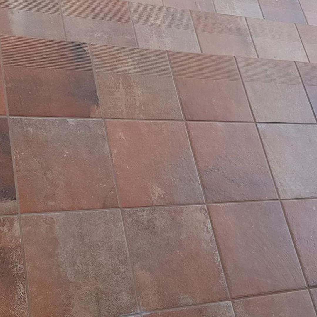 Scandiano Rosso клинкерная ступень с насечками противоскользящая 300x300x11 мм