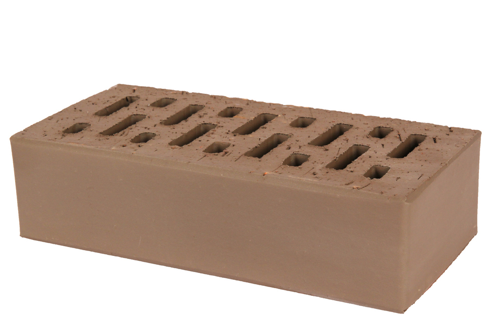 Lode BRUNIS гладкий, 250*120*65 мм, Печной Кирпич керамический пустотелый, коричневый