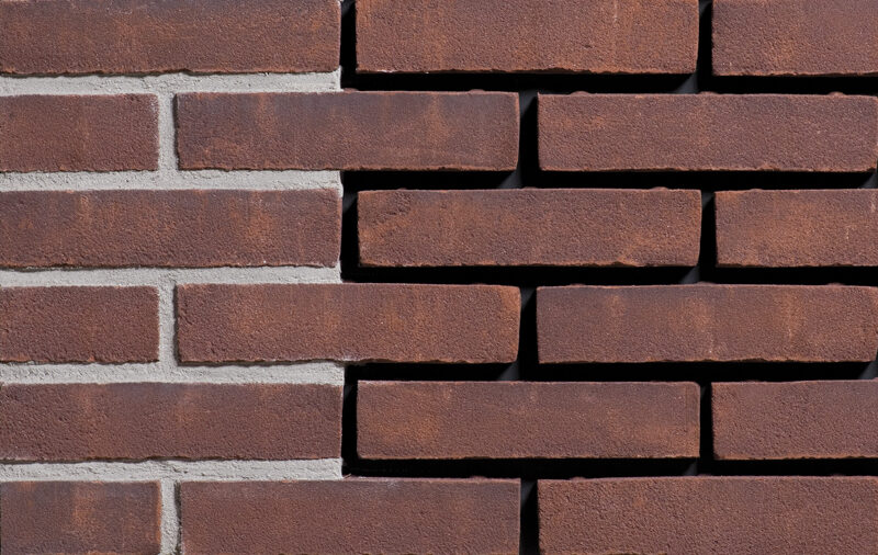 Royal Rosso burgundy red WF 210х24х50 мм, Фасадная и Интерьерная Плитка ручной формовки под кирпич Engels baksteen