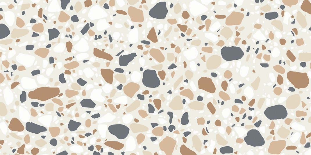 Marble Starry ( мрамор светло-бежевый со структуру терраццо)— гибкий камень 1200×600 мм