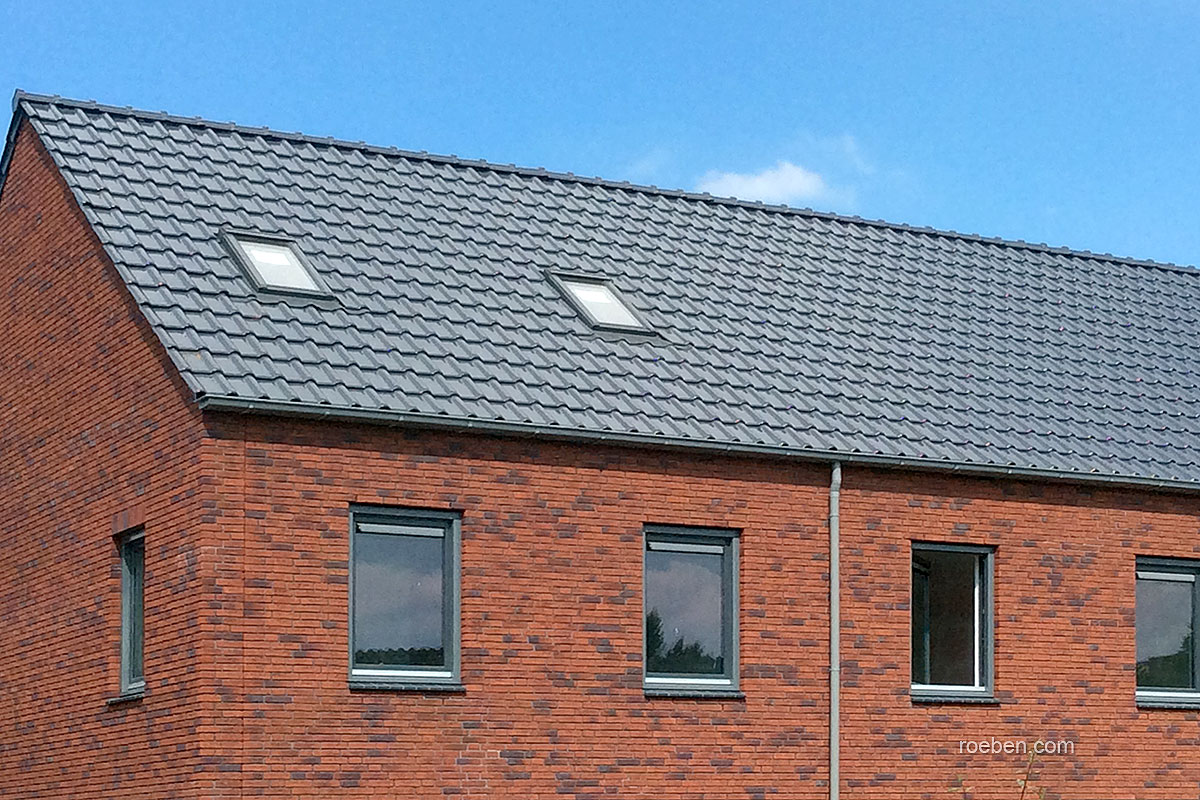 Керамическая черепица рядовая Roben Piemont титан серый глазурь