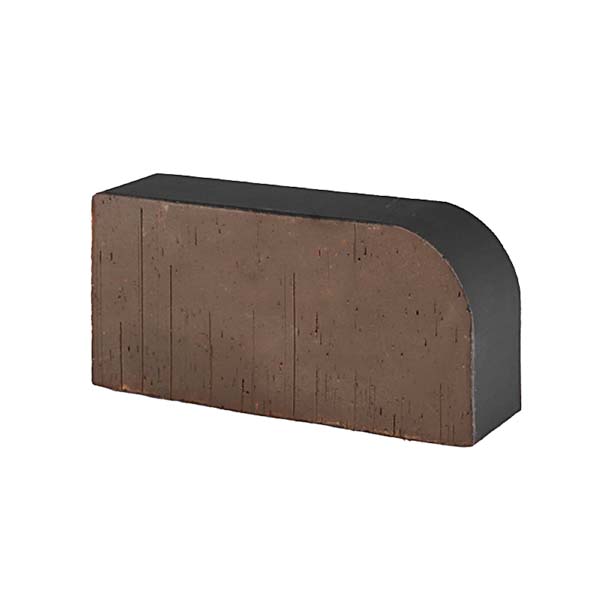 Lode KRYPTON F15 гладкий, 250*120*65 мм, Кирпич радиусный полнотелый антрацит