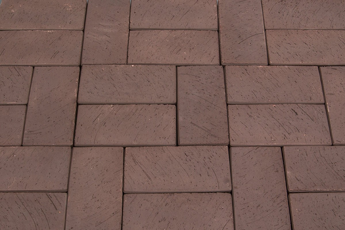 Клинкерная тротуарная плитка - брусчатка Lode  BRUNIS Коричневая 200х100х52 мм