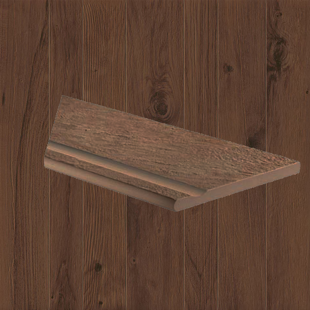 Тротуарная плитка Дерево Lastra. Спец. Элемент- Бортик Угловой Бассейн Лс 30x60 Фрейм Оак \ Frame Oak Bordo Piscina Angolo Sx 300х600х20мм