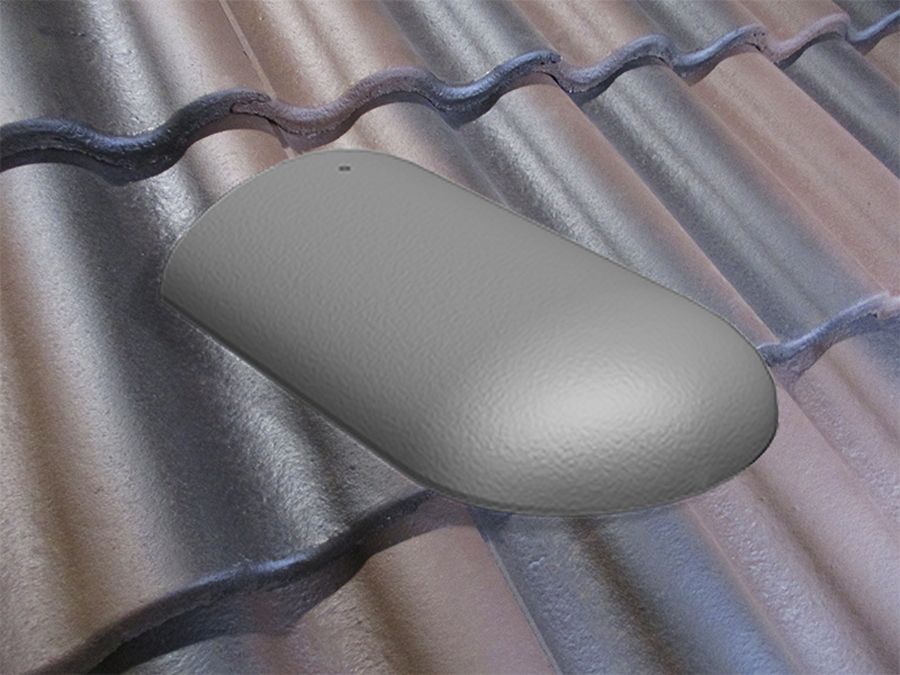 Конечная хребтовая черепица натуральная цементно-песчаная Antik коричневый 85, Осенний лист Kriastak Baltic tile