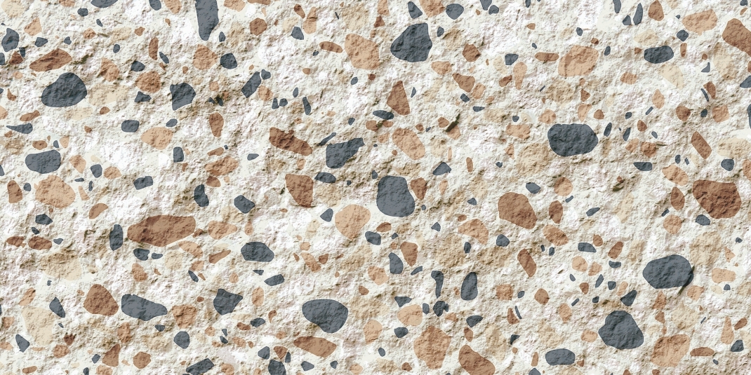 Rough Surface Starry (камень светло-бежевый со структуру терраццо)— гибкий камень 1200×600 мм