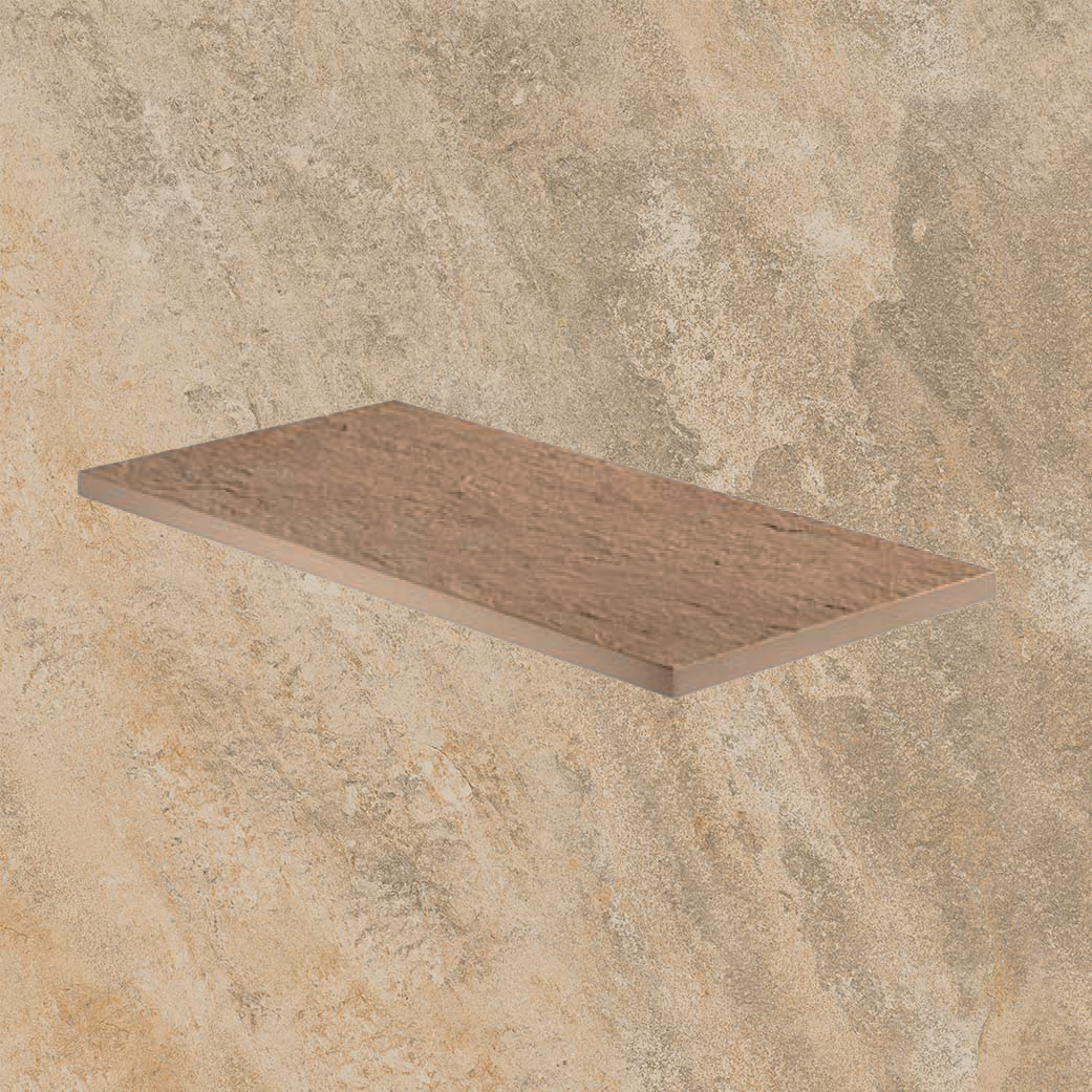 Тротуарная плитка Бежевая-золото Lastra. Спец. Элемент-Бортик Лэндстоун Голд \ Landstone Gold Lineare 300х600х20мм