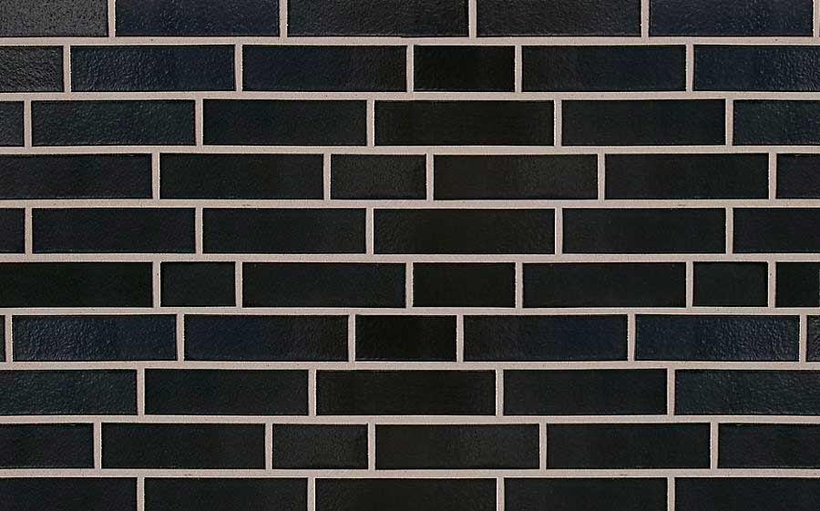 Фасадная Термопанель из Пенополиуретана ППУ 40 мм с Клинкерной Глазурованной плиткой Tiefschwarz 390, 240*71*10 мм