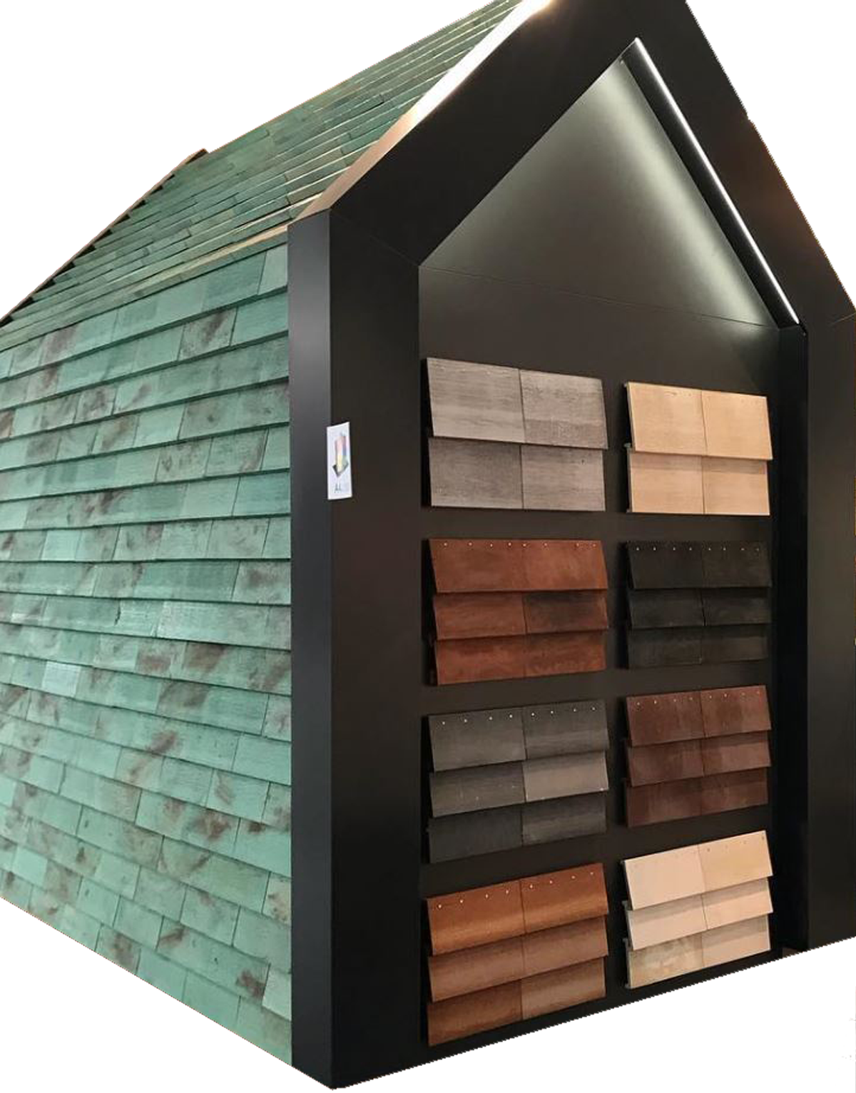 NORDIC зеленый 365x250x30x14, ABC Клинкерная плитка для навесного вент Фасада и Кровли