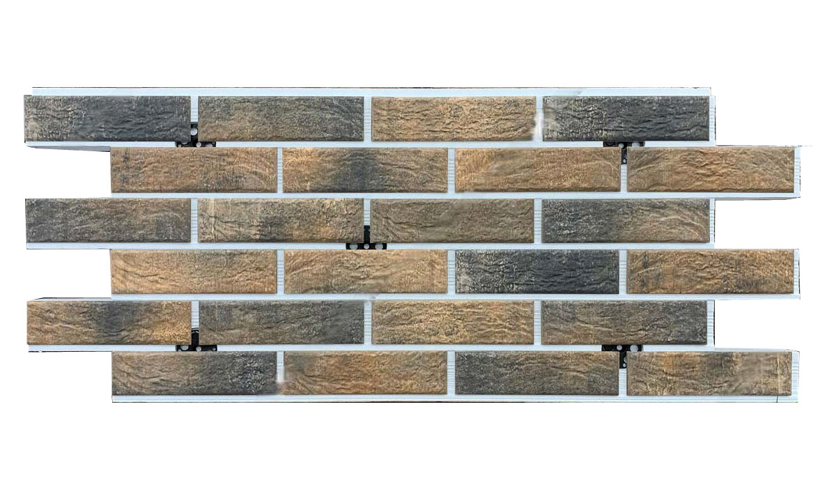 Loft Brick Cardamon фасадная термопанель из пенополистирола ППС 50 мм с клинкерной плиткой, 0,47м2