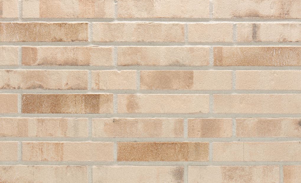 Клинкерная фасадная плитка облицовочная под кирпич Stroeher (Штроер) Kontur CG 480 beigebrand рельефная, 240*52*12 мм
