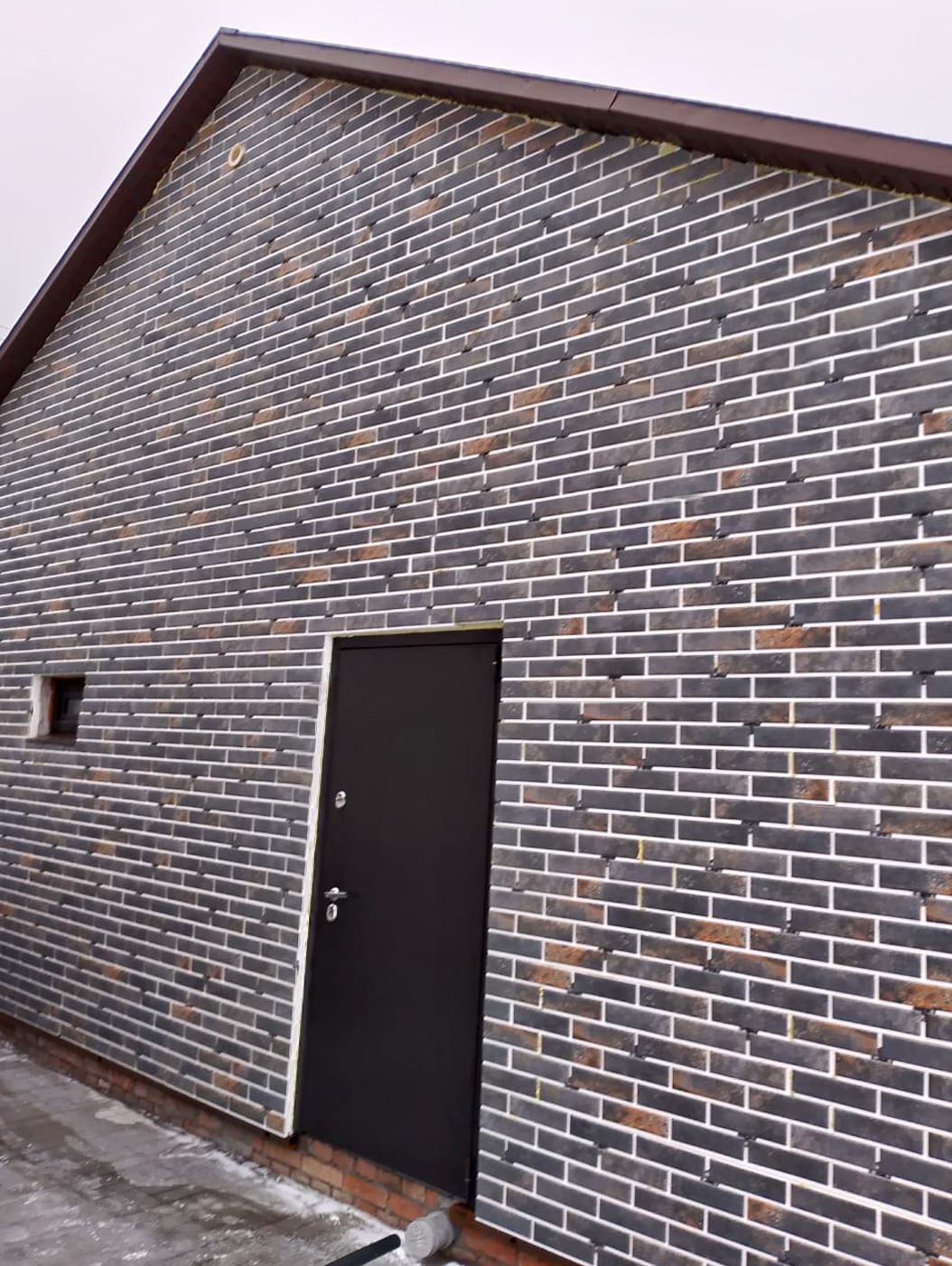 Metal Dark фасадная термопанель из пенополистирола ППС 50 мм с клинкерной плиткой