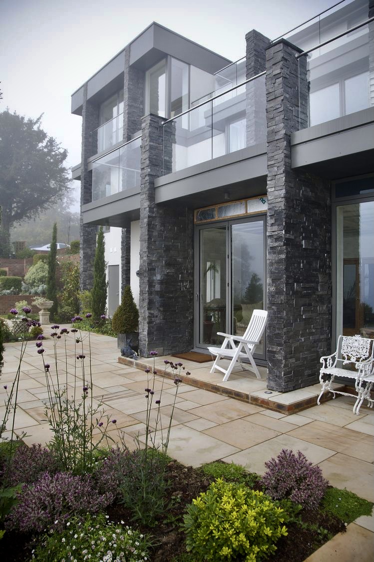 Сланец Черный 350*180*10\12 мм, натуральный камень для фасада и интерьера BD