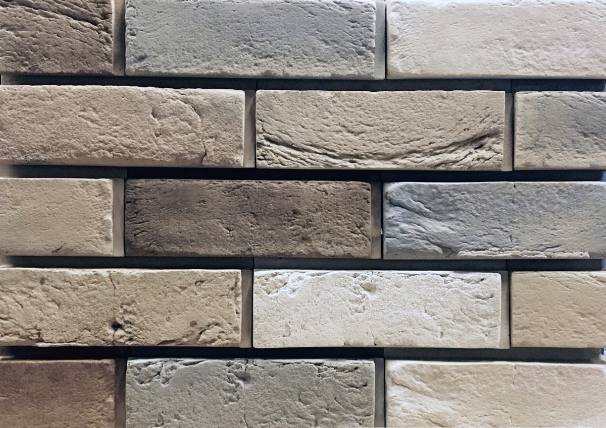 Эдинбург-1 Плитка под кирпич для навесного вент фасада с расшивкой шва  210X65X20 мм искусственный камень