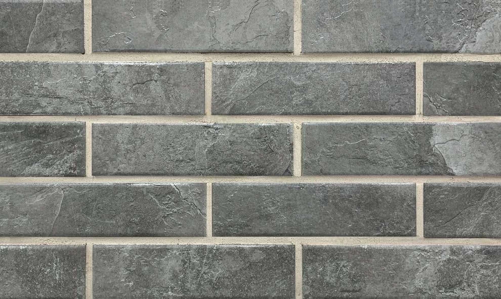 Колорадо-2 серая клинкерная фасадная плитка под кирпич 245*65*7 мм, керамин