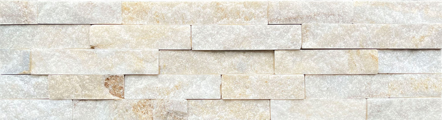 Кварцит Бежевый 600*150*10-20 мм, натуральный камень для интерьера и фасада BD