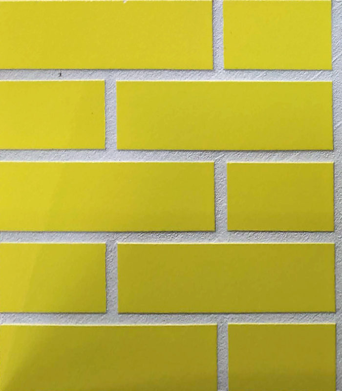 Gelb 310 желтая, 240*71*10 мм, Глазурованная клинкерная фасадная плитка под кирпич ABC
