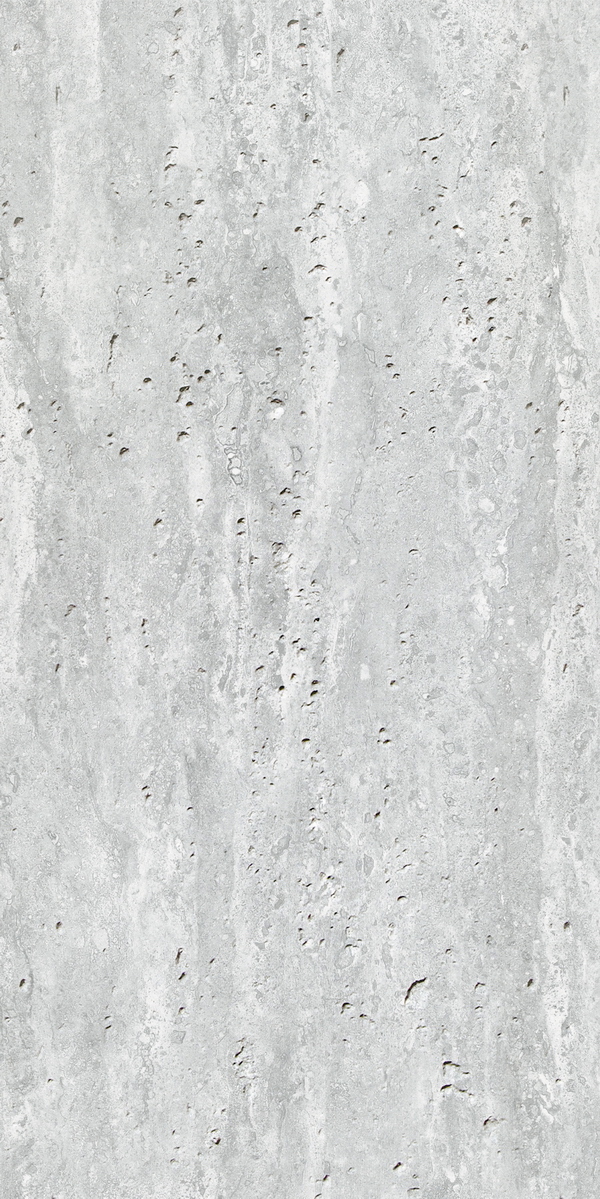 Rome Travertine Cloud Grey (серый травертин с мягкими переходами оттенков) — гибкий камень 3000×1200 мм