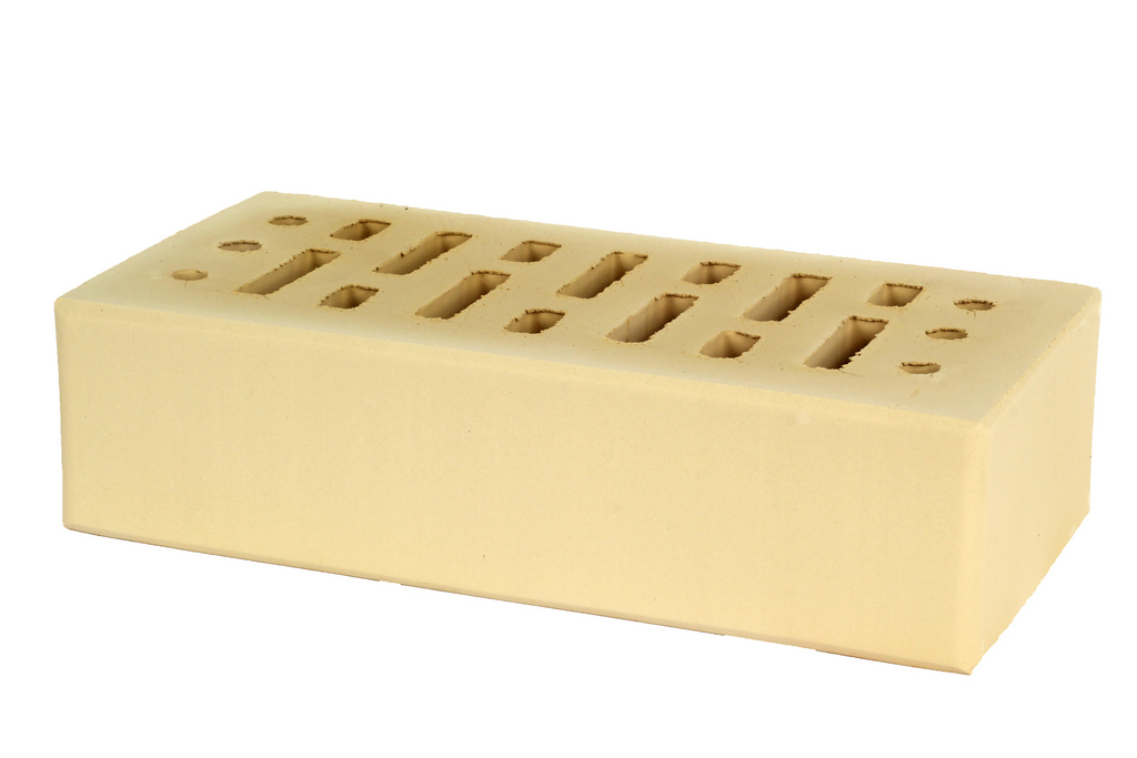 Lode SARMITE гладкий, 250*120*65 мм, Печной Кирпич керамический пустотелый, желтый