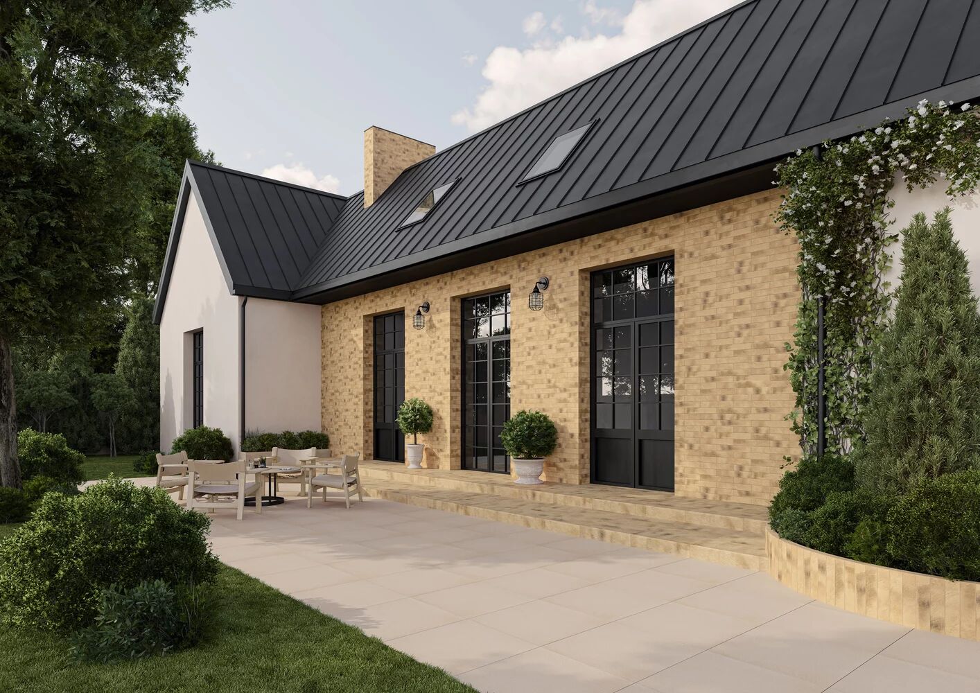 Клинкерная ступень с насечками Eremite Sand 600*300*8,5 мм – для улицы, террасы, крыльца, лестницы, морозостойкая