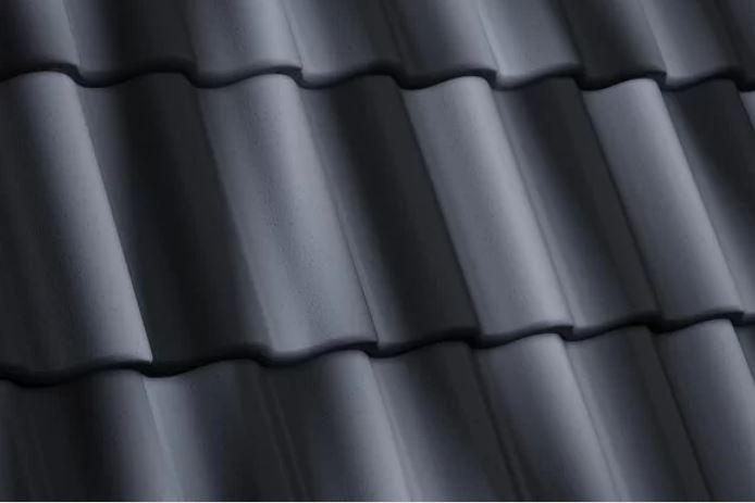 Натуральная цементно-песчаная черепица рядовая Antik графит, Kriastak Baltic tile