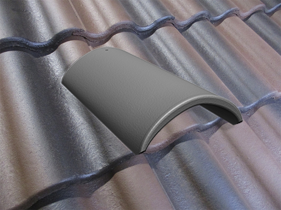 Коньковая черепица натуральная цементно-песчаная Antik коричневый 85, Осенний лист Kriastak Baltic tile