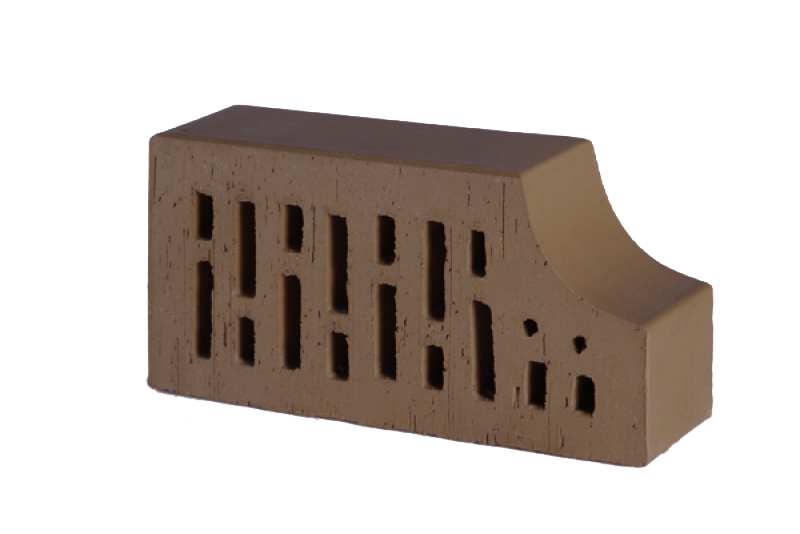 Lode BRUNIS F13 гладкий, 250*120*65 мм, Кирпич фигурный пустотелый, коричневый