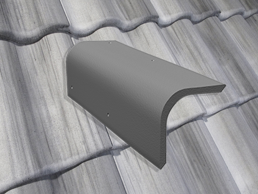 Торцевая черепица натуральная цементно-песчаная Antik серый 81, Старый камень Kriastak Baltic tile