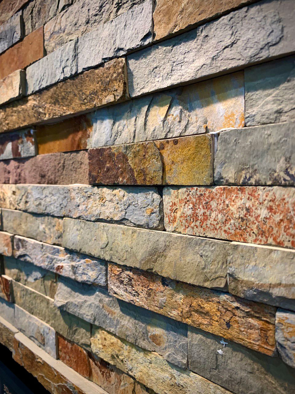 Сланец Цветной-1120 600*150*10-20 мм, натуральный камень для фасада и интерьера BD