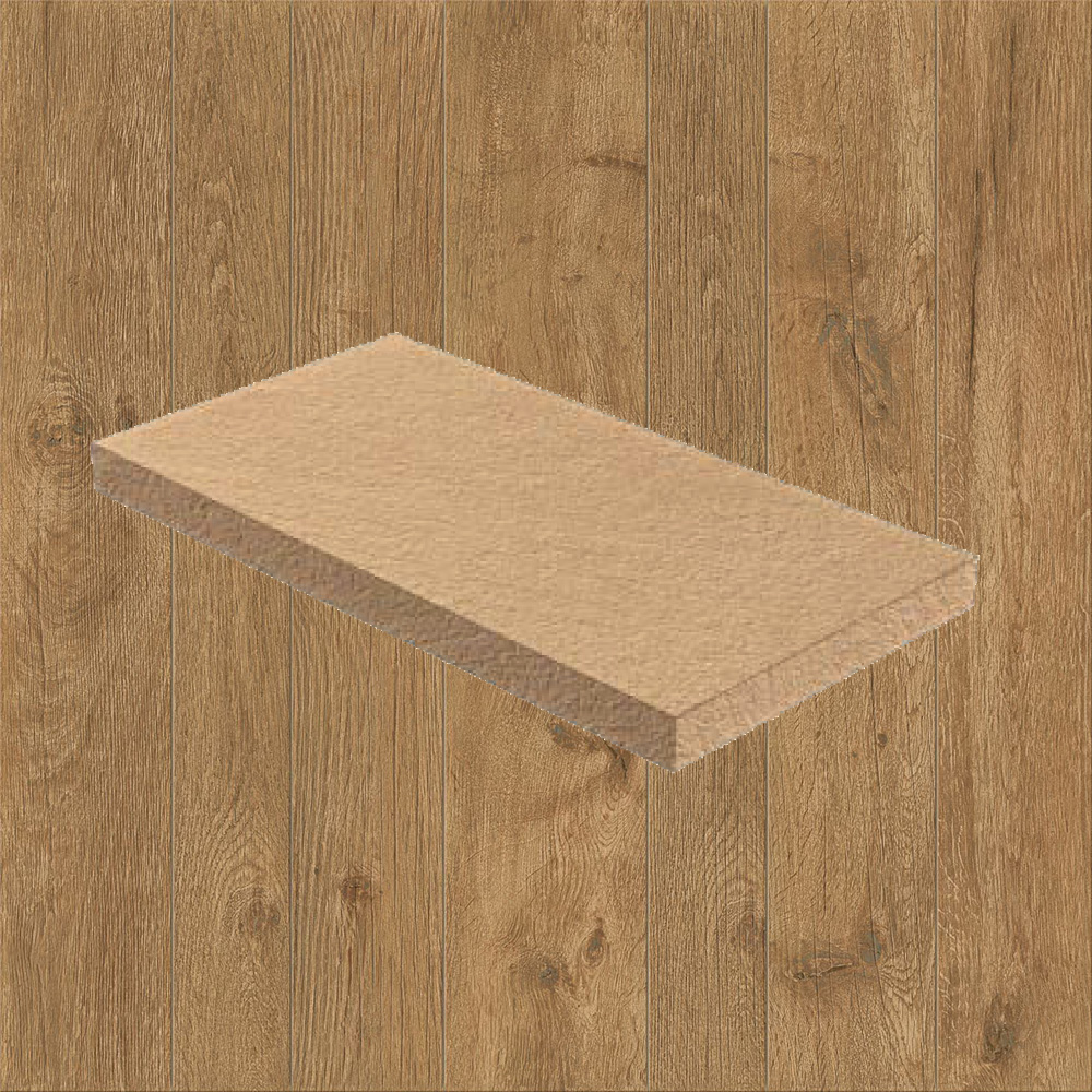 Тротуарная плитка Дерево-охра Lastra. Спец. Элемент- Ступень Угловая Лс Оак Резерв Пьюр \ Oak Reserve Pure Scalino Angolare Sx 330х600х20мм