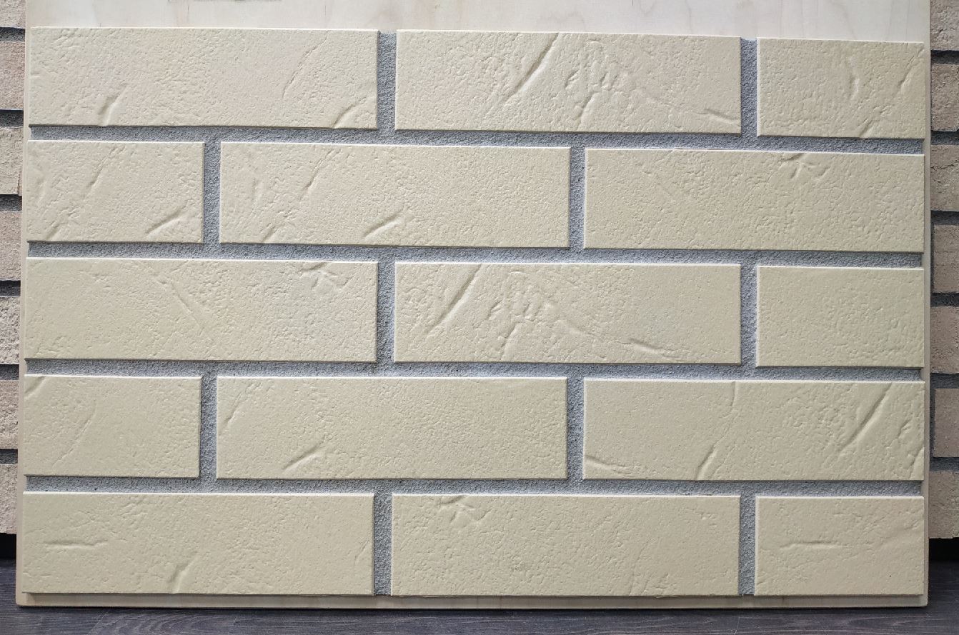 Alaska Beige genarbt, 240*71*7 мм, Клинкерная фасадная плитка облицовочная под кирпич бежевая, ABCklinker