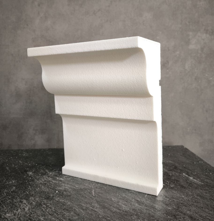 Молдинг для фасада - лепнина, декор из пенополистирола МВ-250/7 (МС-142) 250*105*2000 мм
