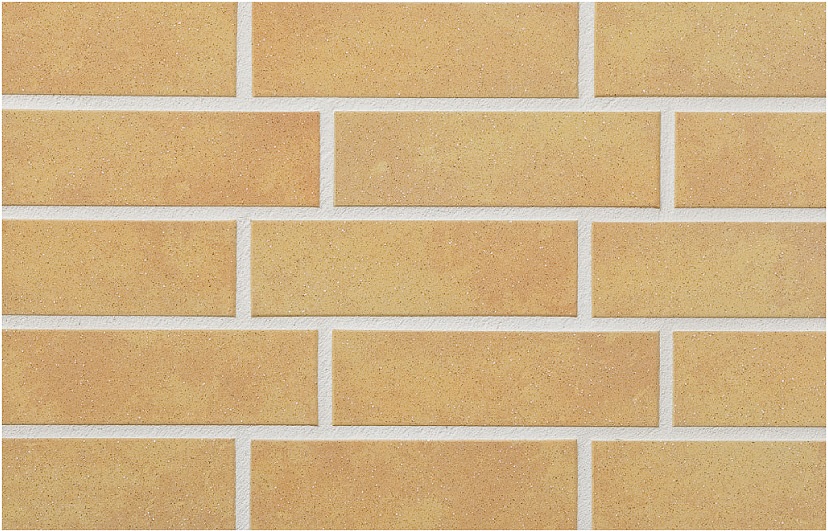 Клинкерная фасадная плитка облицовочная под кирпич Stroeher (Штроер) Roccia 834 giallo гладкая NF10, 240*115*10 мм