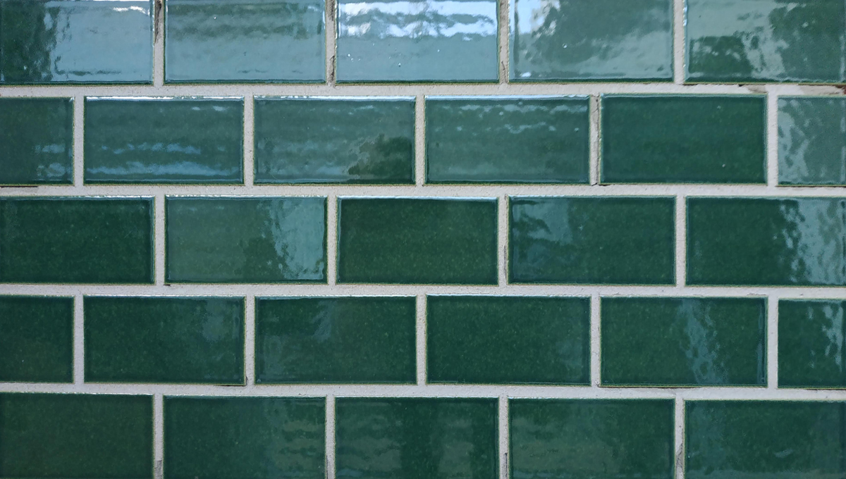 Глазурованная клинкерная фасадная плитка под кирпич Зеленая, 122*69*10 мм