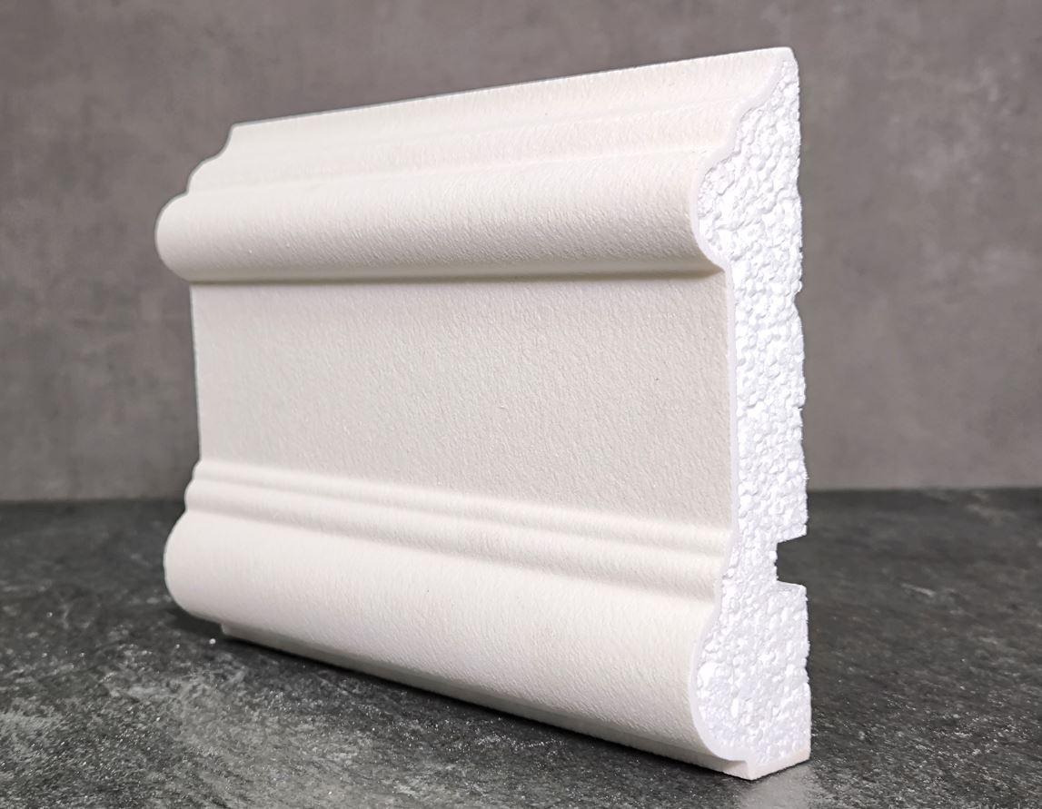 МОЛДИНГ цокольный для Фасада и Интерьера - лепнина, декор из пенополистирола ЦВ-150/2 150*40*2000 мм