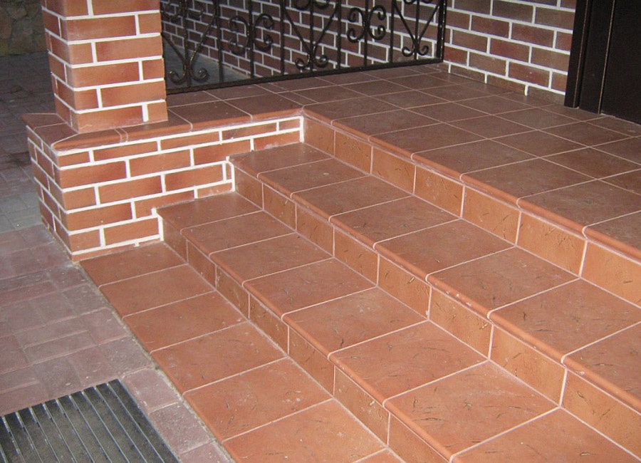 Клинкерная ступень Флорентинер противоскользящая плитка ABC Antik Kupfer 335*240*10 мм