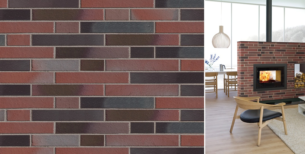 Ziegelriemchen Blankenese 240*71*10 мм, Клинкерная фасадная плитка облицовочная под кирпич ABCklinker