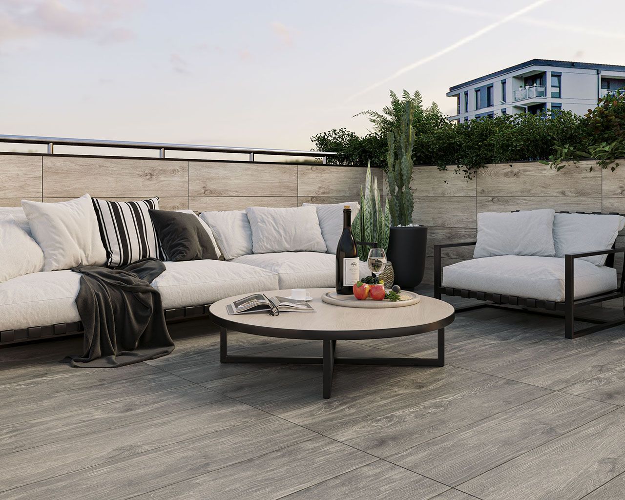 Sherwood Grys Gres 295*1195*18 мм тротуарная плитка уличная, противоскользящая, керамогранитная Paradyz