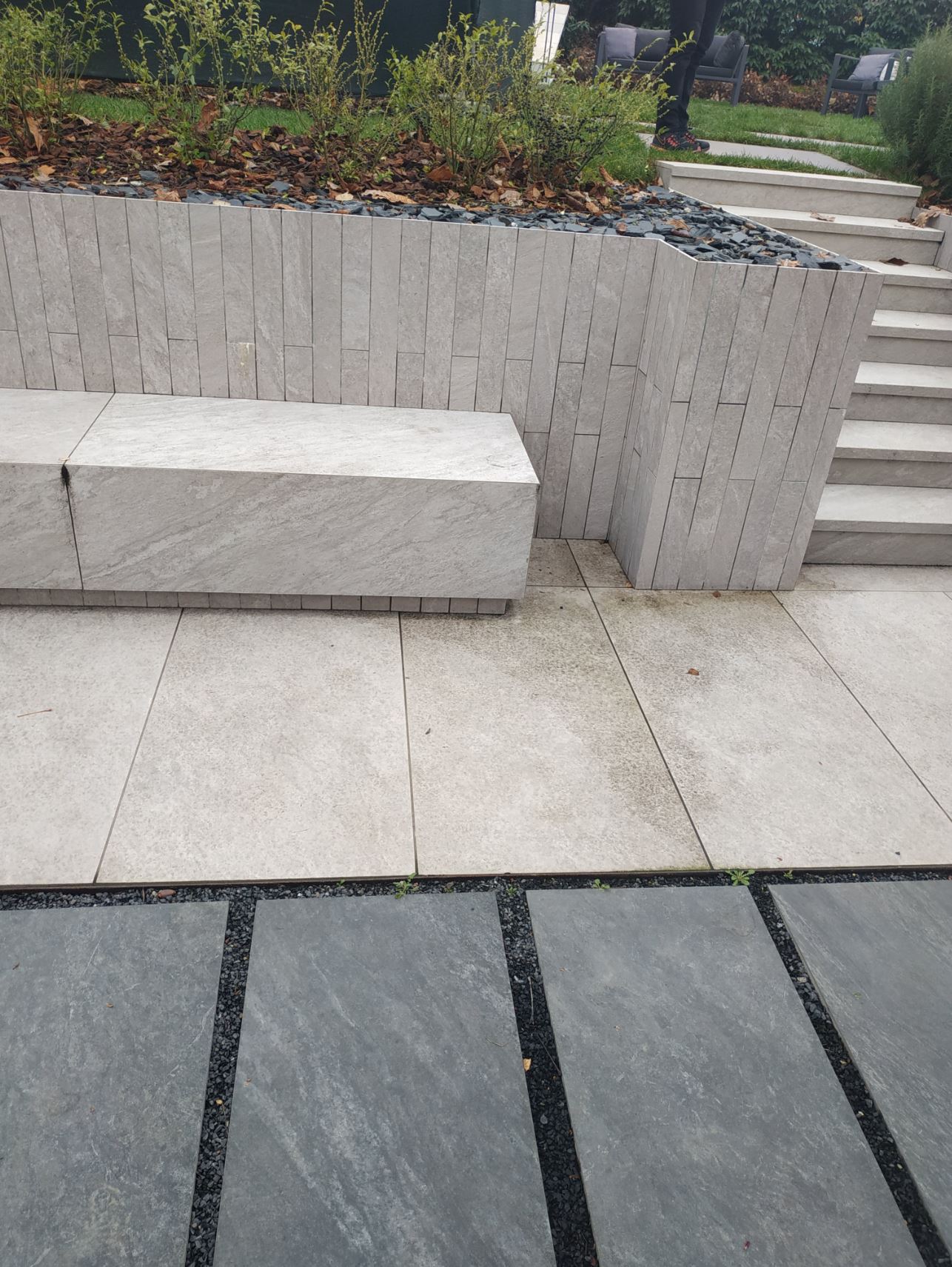 Тротуарная плитка Белая. Drift White Lastra 20 mm/ Дрифт Вайт Ластра 20 мм 600х600х20мм