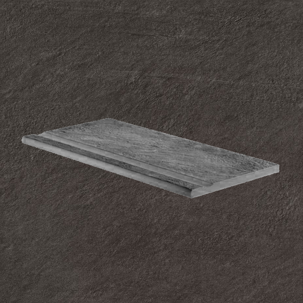 Тротуарная плитка Черная Lastra. Спец. Элемент- Бортик Бассейн 30x60 Лэндстоун Найт \ Landstone Night Bordo Piscina 300х600х20мм