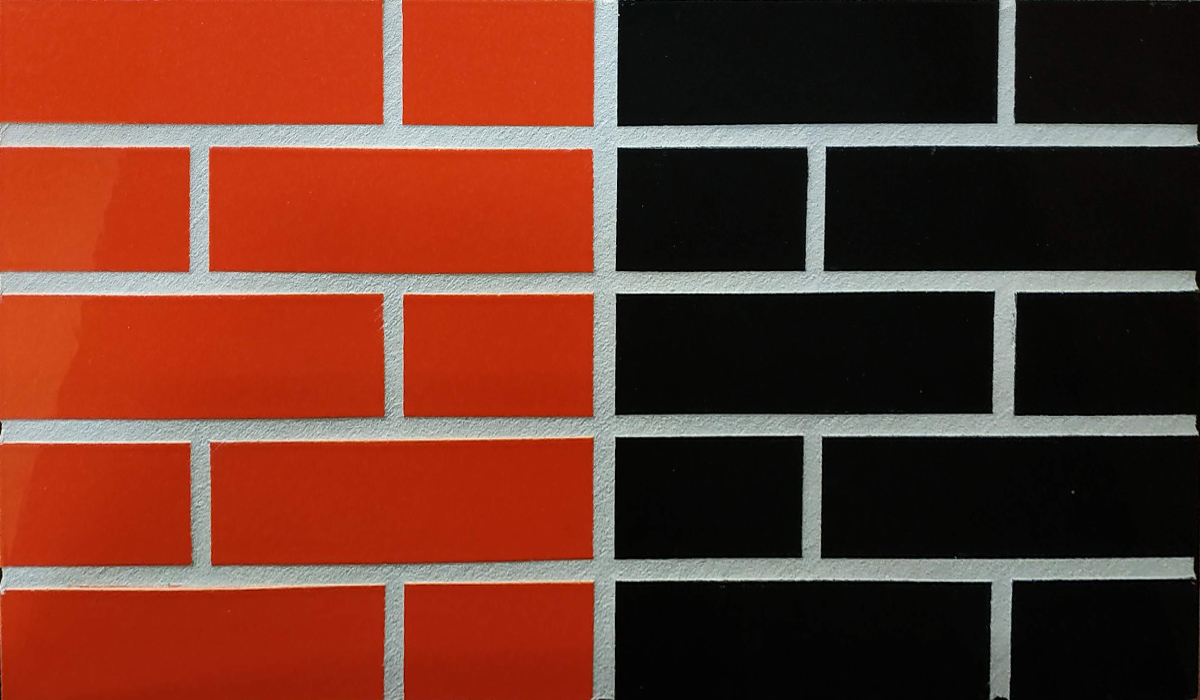 Tiefschwarz 390 черная, 240*71*10 мм, Глазурованная клинкерная фасадная плитка облицовочная под кирпич ABC