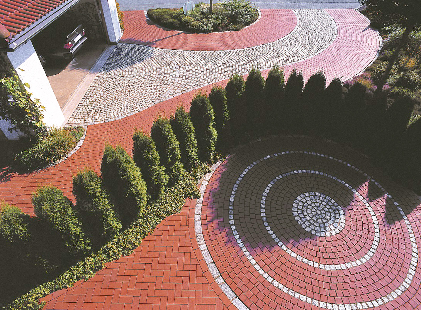 Клинкерная тротуарная мозаика - брусчатка Lode JANKA Красная 60х60х52 мм