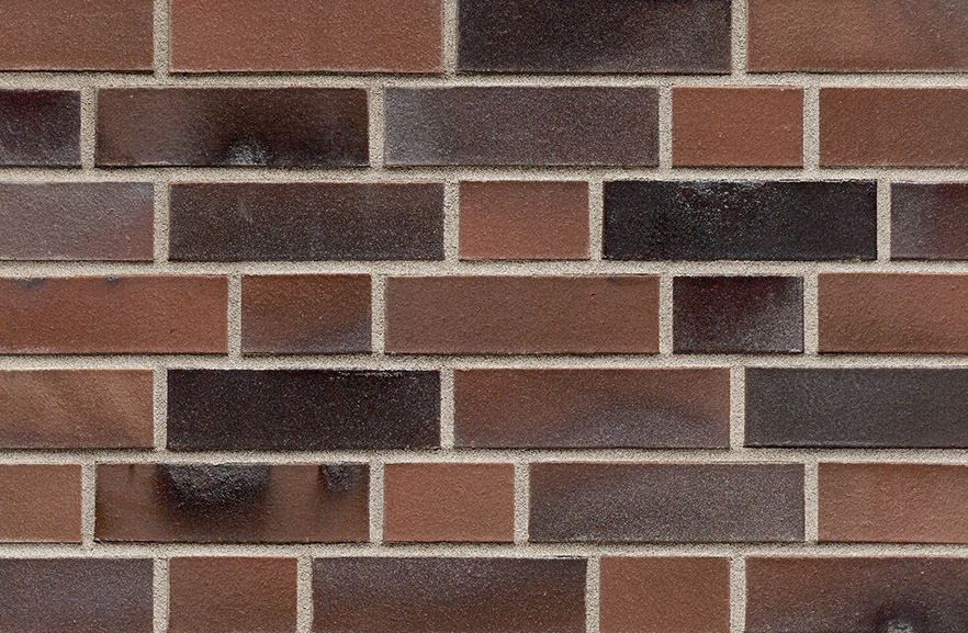 Кирпич облицовочный Клинкерный ABC 8209 Oldenburg braun blau-bunt Kohlebrand glatt NF 240*115*71 мм