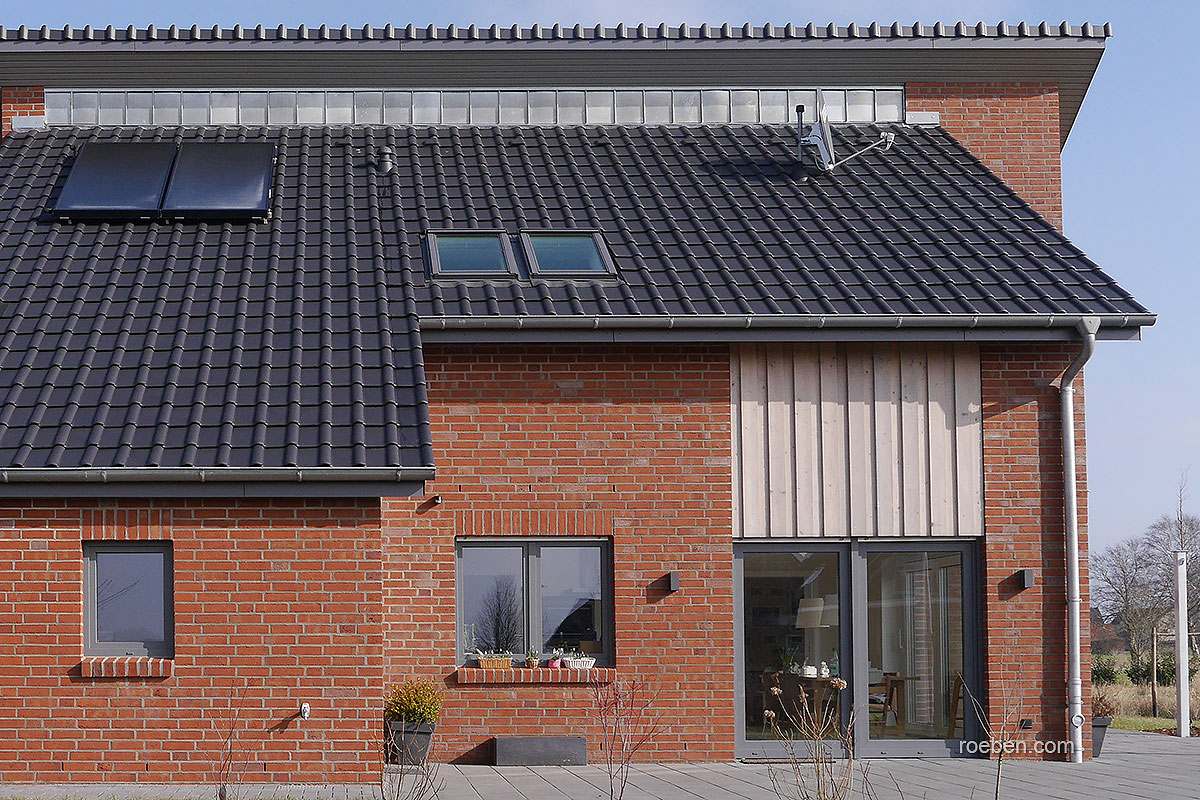 Керамическая черепица рядовая Roben Piemont антрацитовый серый ангоб