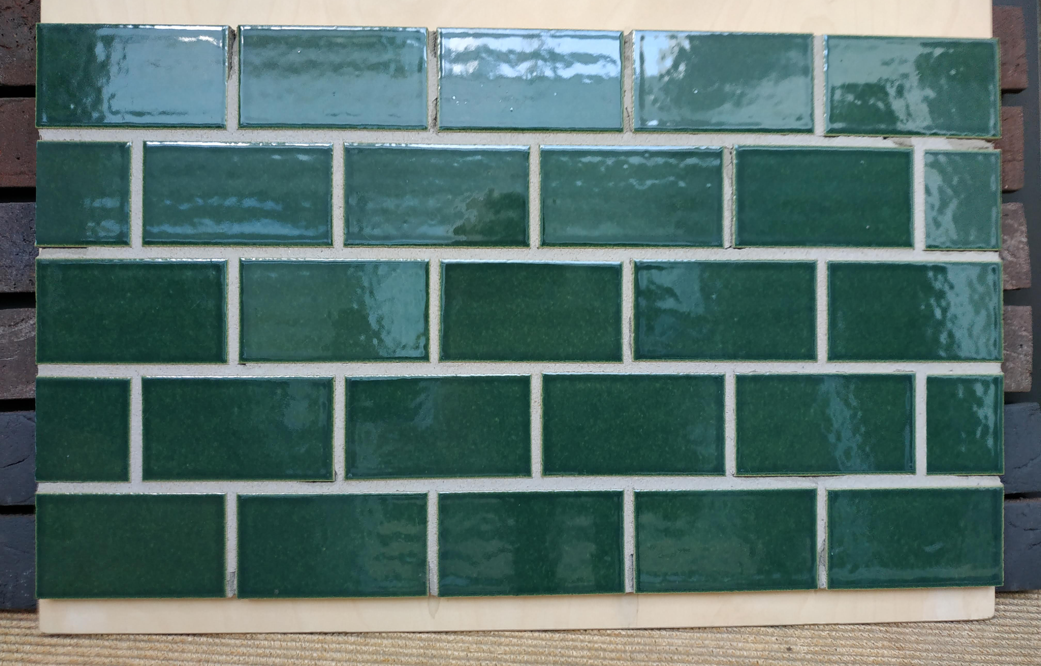 PRO-18-8 Глазурованная клинкерная фасадная плитка под кирпич ral 6028 122x69x10 мм