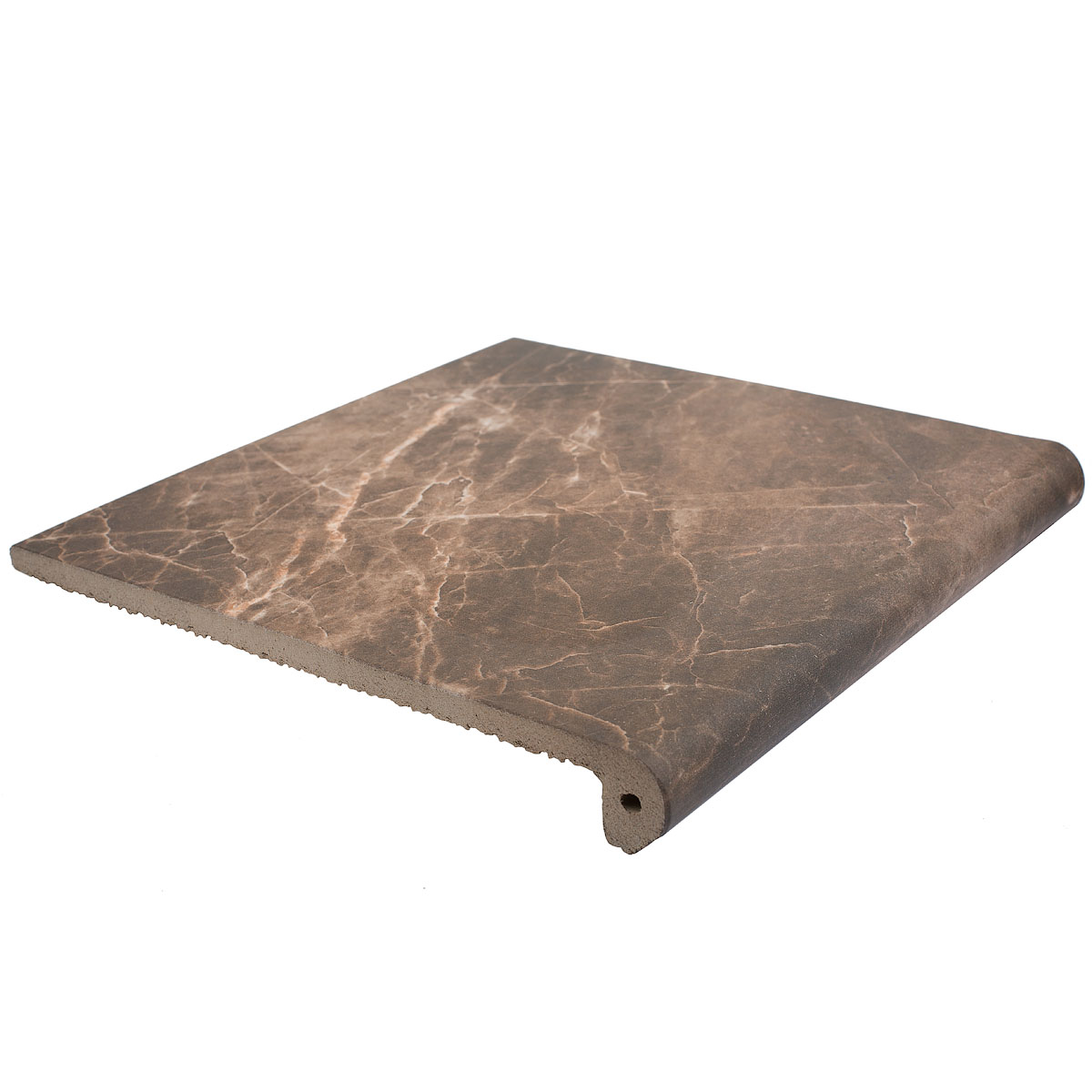 Nevada EMPERADOR Exagres 330*330*12 мм, клинкерная ступень флорентинер- с капиносом, противоскользящая