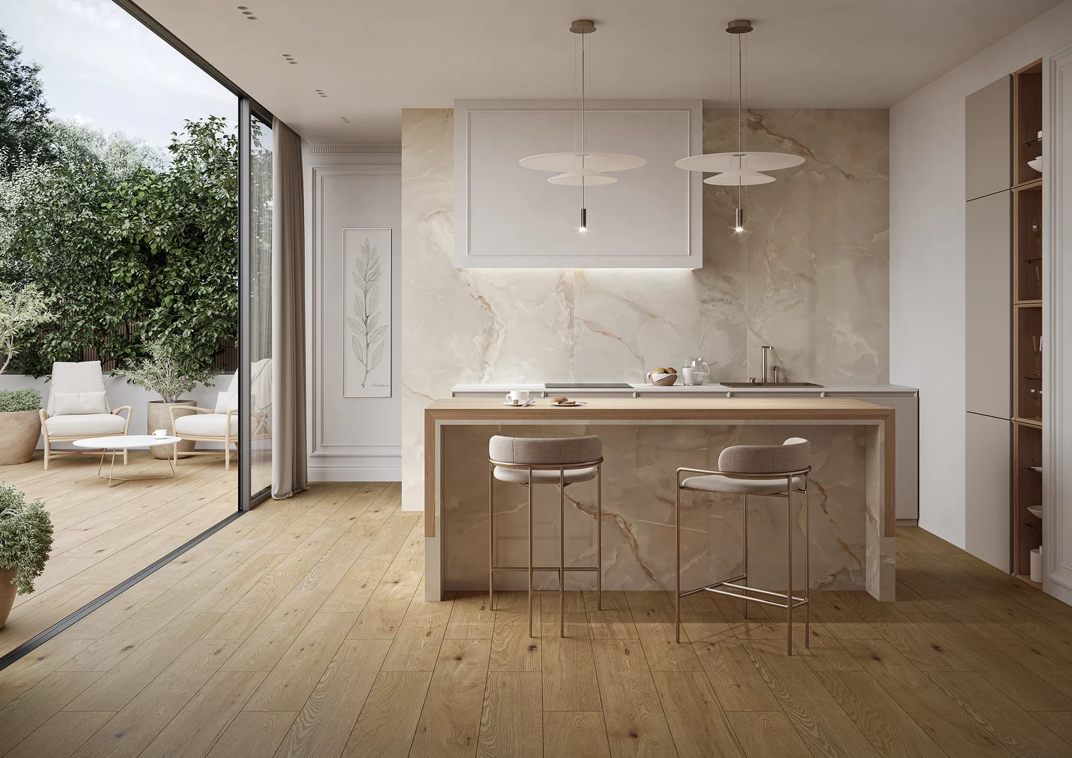 Trueland Gold Gres 295*1195*20 мм тротуарная плитка уличная, противоскользящая, керамогранитная Paradyz