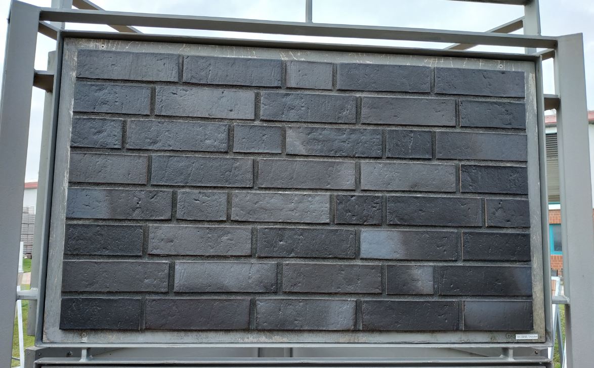 Кирпич облицовочный Клинкерный ABC 5950 Dresden schwarz-blau-bunt Schieferstruktur NF 240*115*71 мм