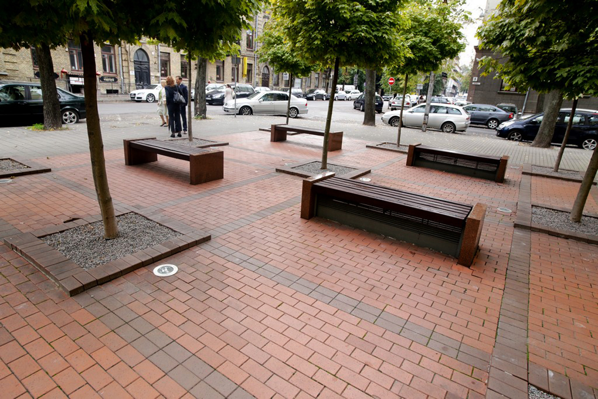 Клинкерная тротуарная плитка ригельная - брусчатка Lode BRUNIS Коричневая 250х45х65 мм